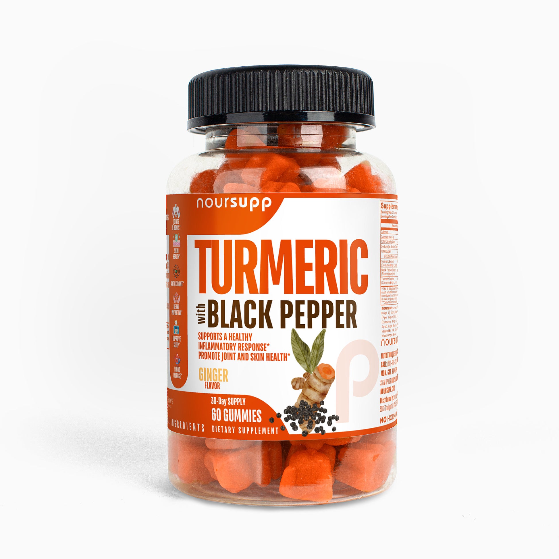 Vegan Turmeric Gummies with Black Pepper