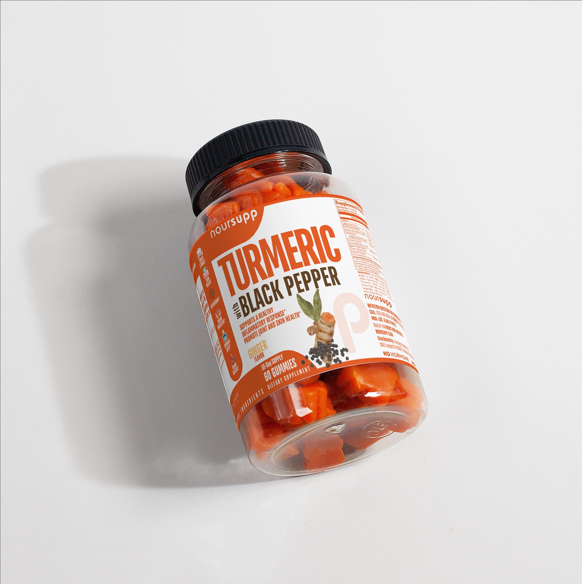 Vegan Turmeric Gummies with Black Pepper