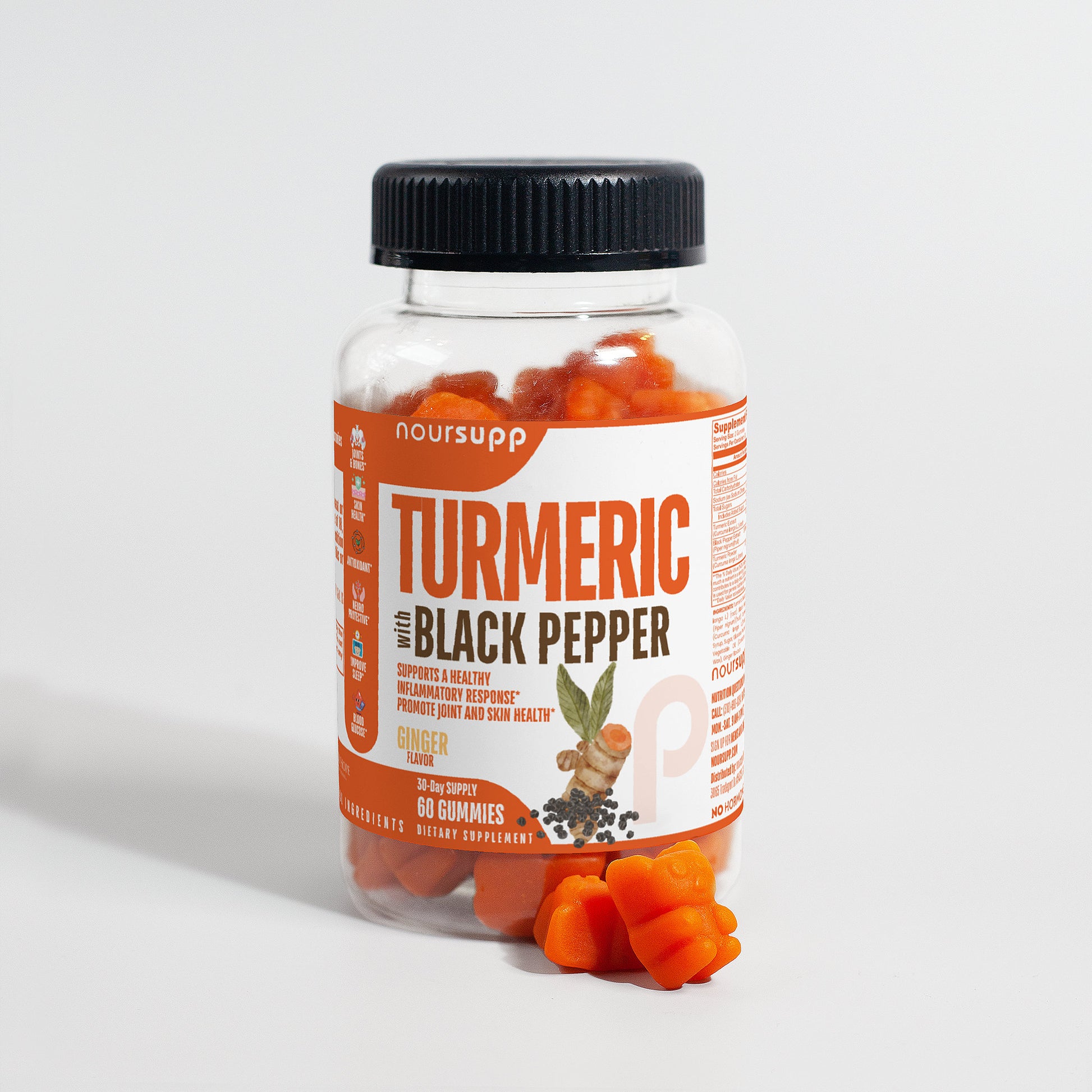 Vegan Turmeric Gummies with Black Pepper