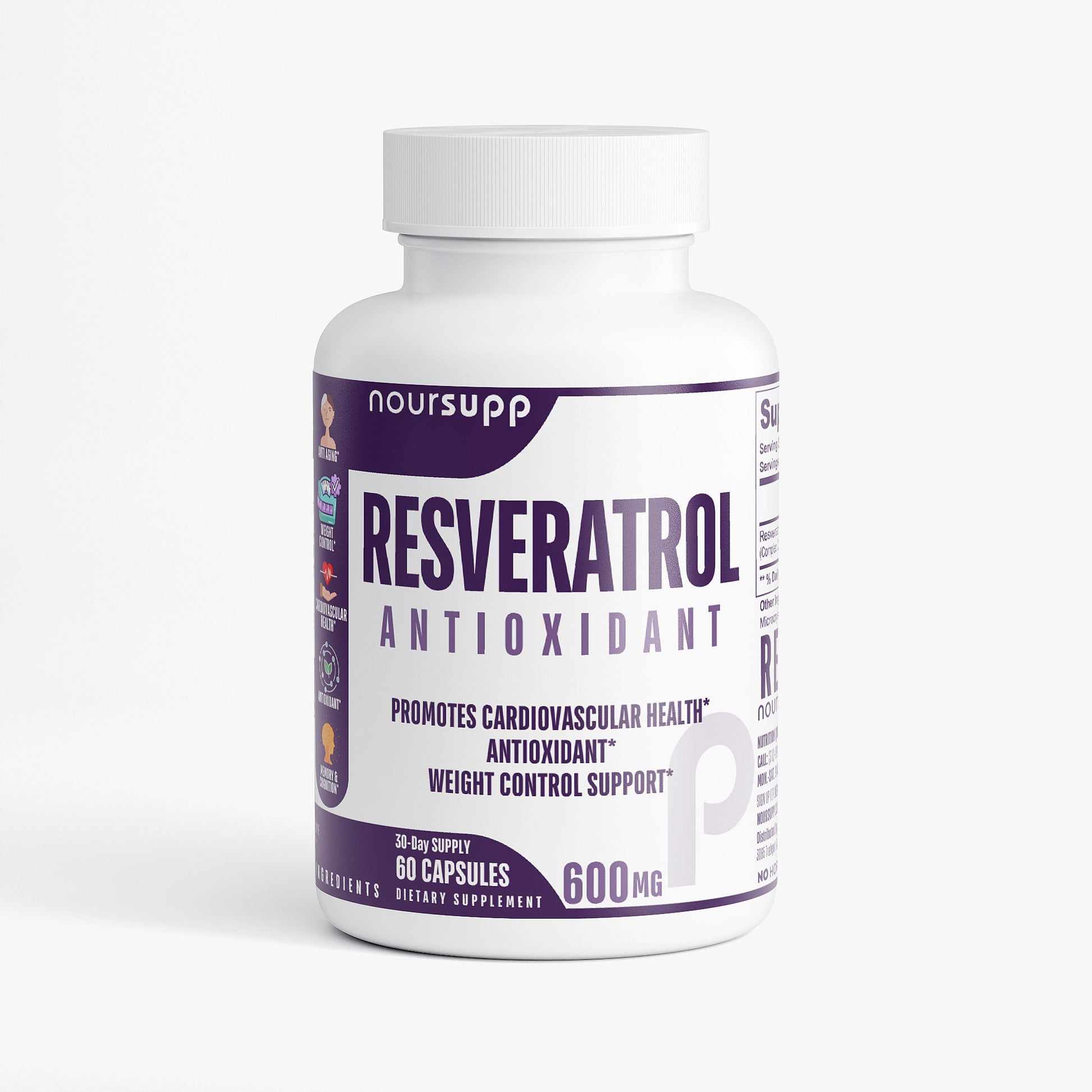 Vegan Resveratrol 50% Antioxidant 600mg