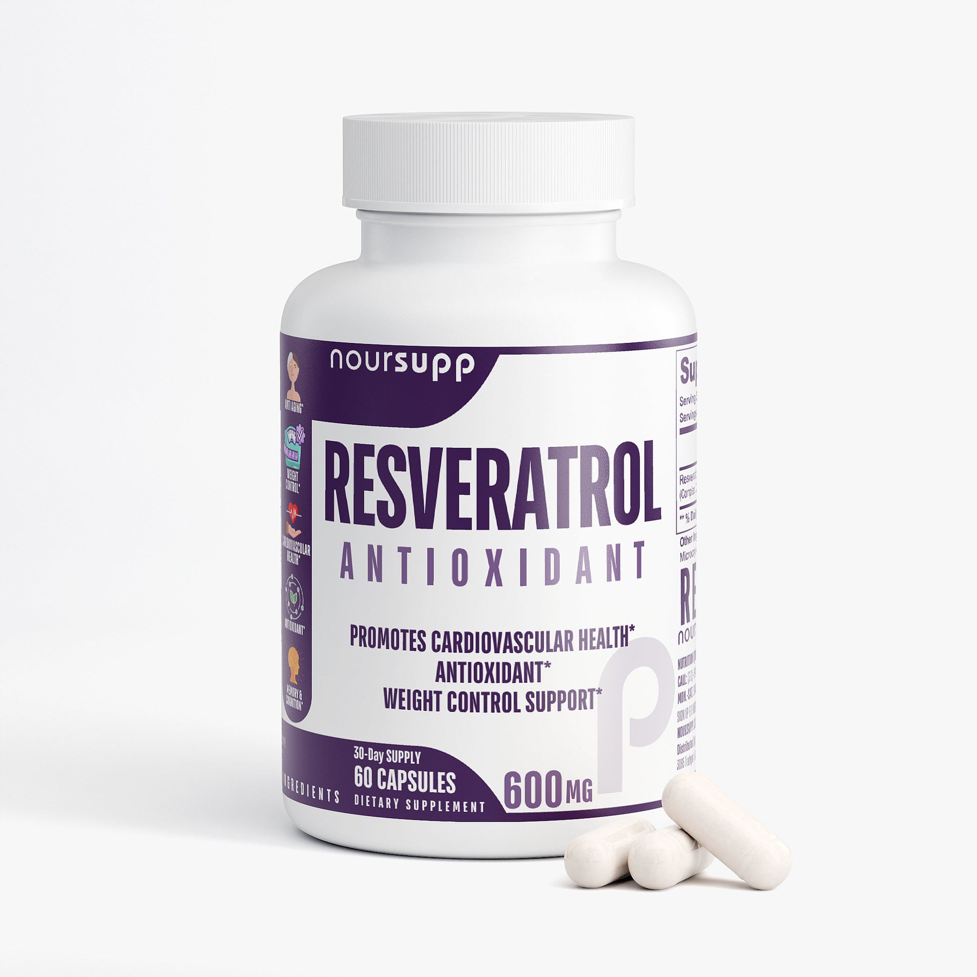 Vegan Resveratrol 50% Antioxidant 600mg