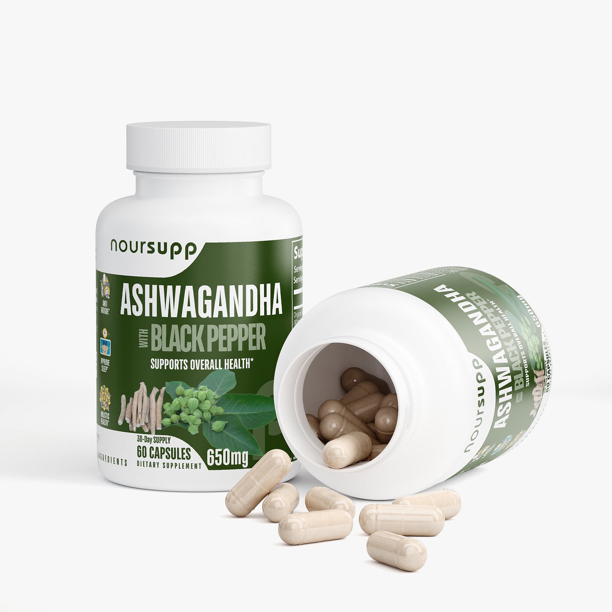100% Organic Ashwagandha with Black Pepper