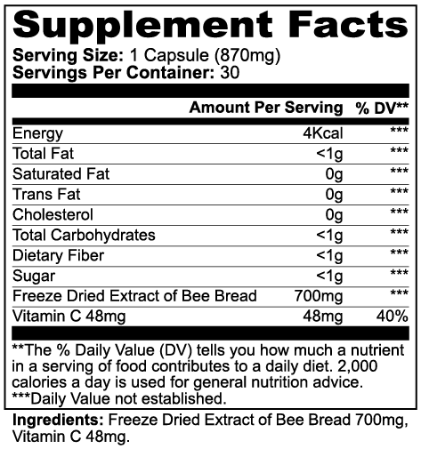 100% Natural Bee Pearl Concentrated Bee Bread