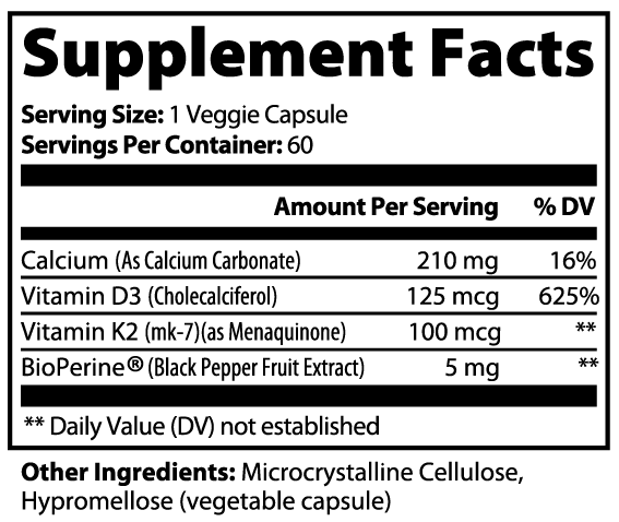 Bone & Heart Support - Vitamin D3 + K2