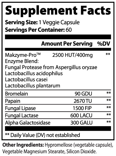 100% Natural Digestive Enzyme Pro Blend