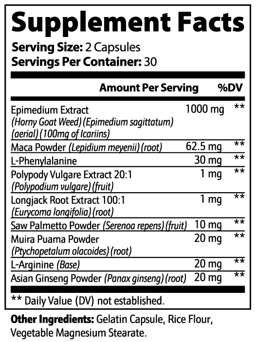 100% Natural Horny Goat Weed Blend